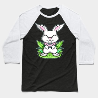 Smilling Easter Bunny With Hare Teeth On Easter Baseball T-Shirt